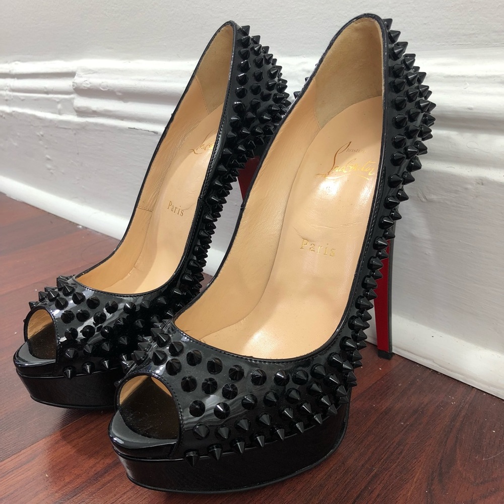 Christian Louboutin lady peep spike heels